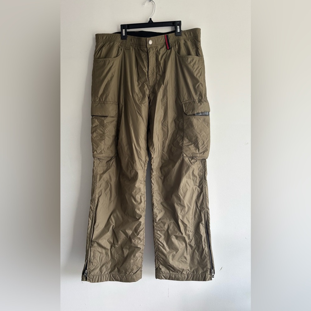 Men's Olive Cargo Snow Pants